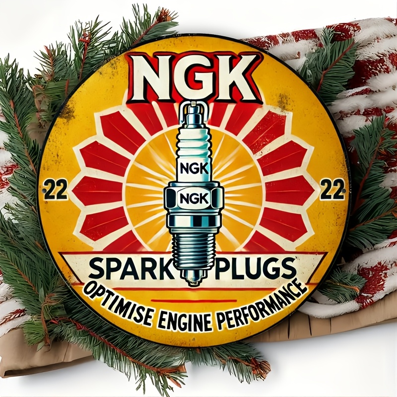 NGK Spark Plug Metal Tin Sign, - Spark Plug avaliação e preço
