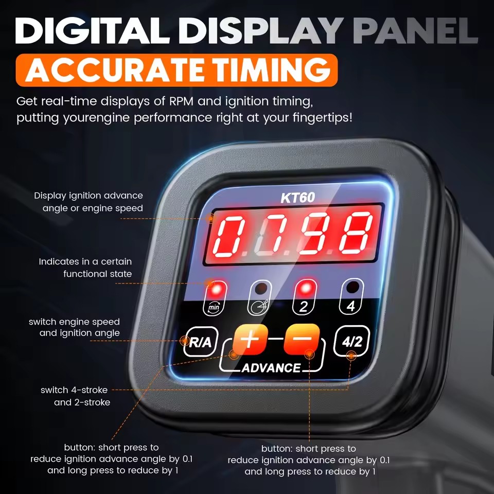 KZYEE KT60 Auto Digital 2 e 4  - Timing Light Gun avaliação e preço