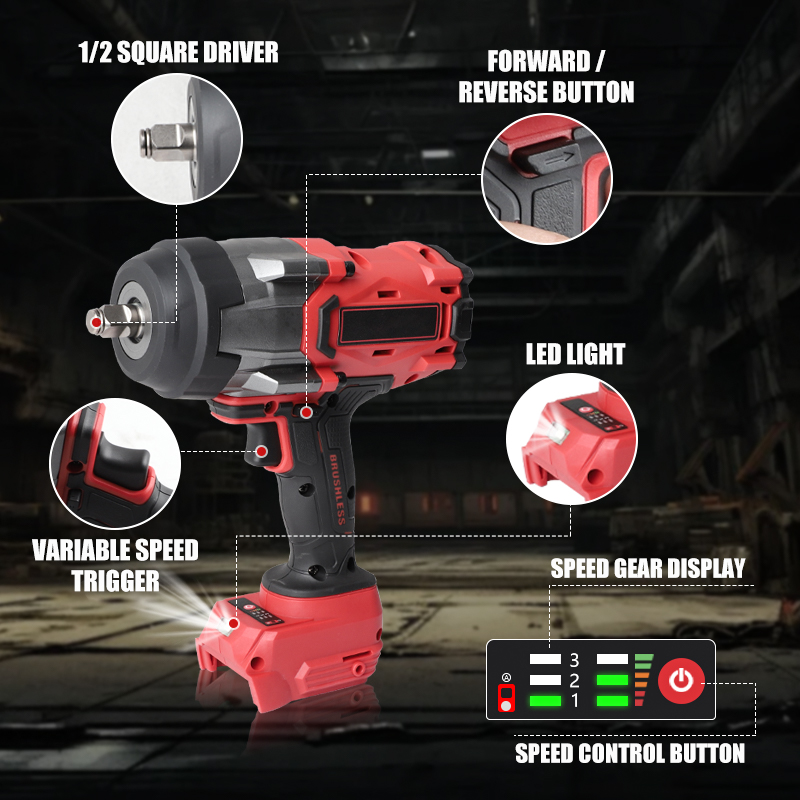 Chave de Impacto Sem Fio 1/2 p - Torque Wrench avaliação e preço